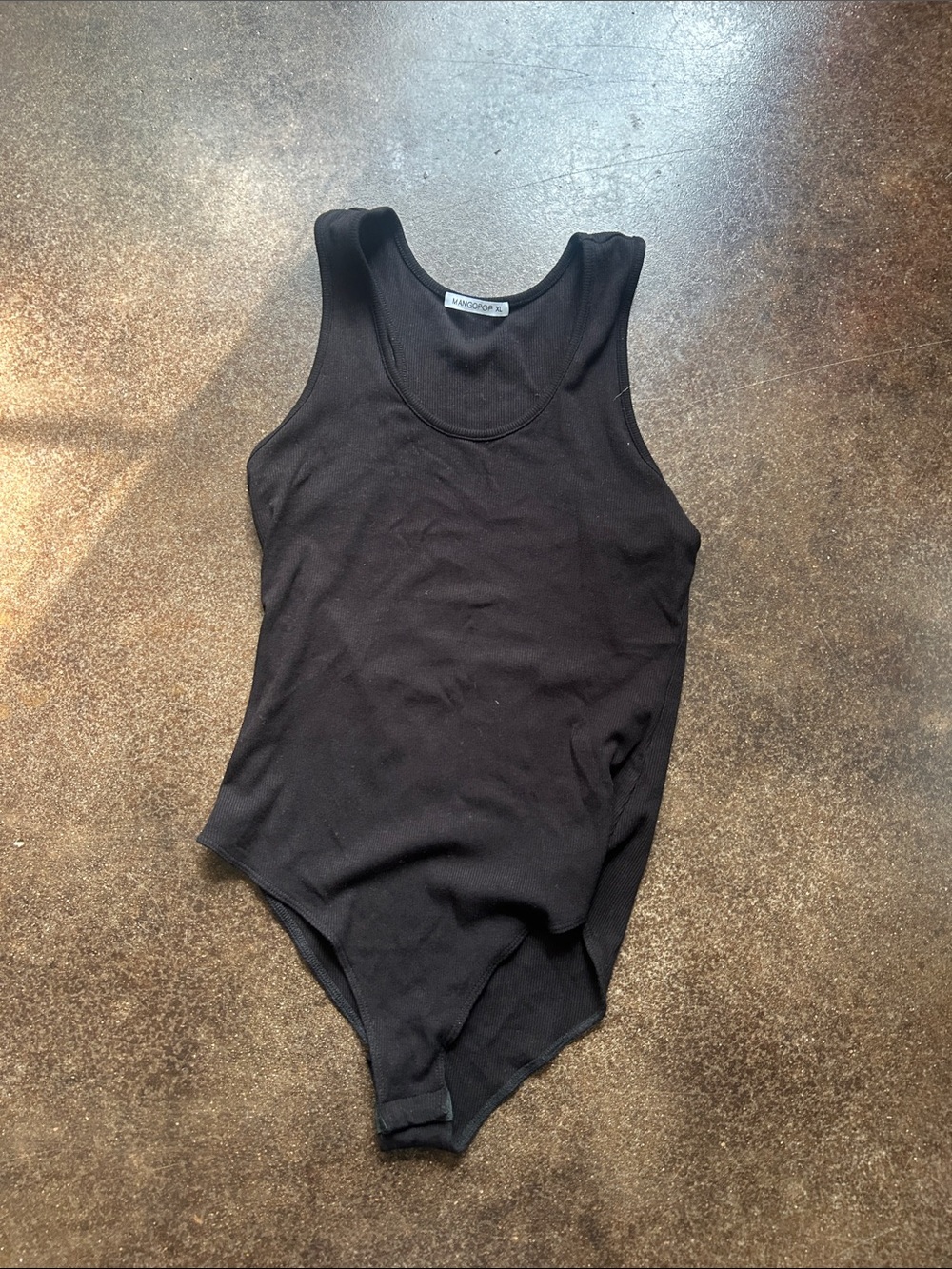Black One-Piece Tank Bodysuit